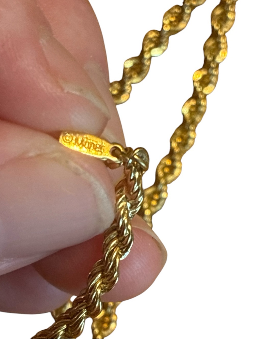 Monet Gold Rope Chain Necklace ~ 30 Inches - Picture 2 of 2